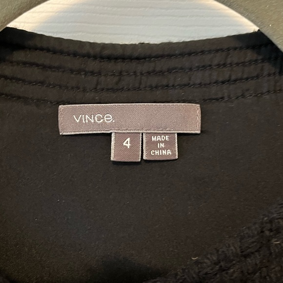 Vince textured wool jacket with faux leather detailing - Picture 4 of 8